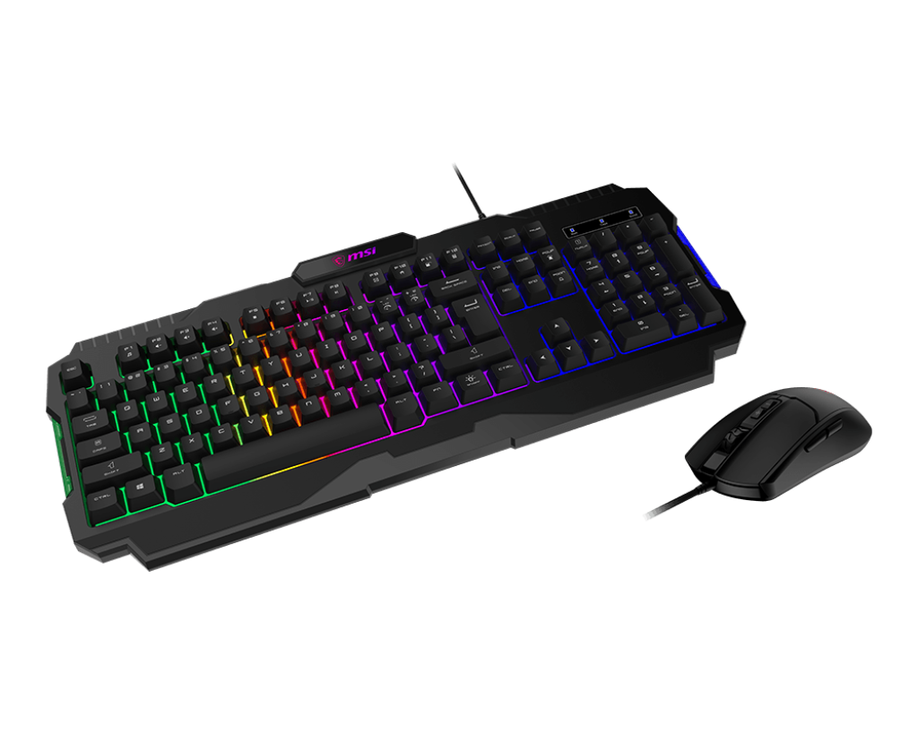 COMBO TECLADO Y MOUSE MSI FORGE GK100 - USB - RGB