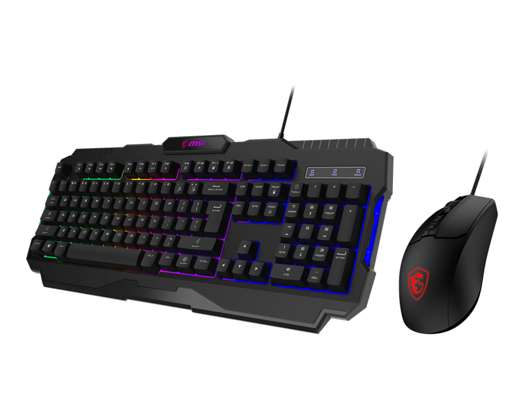 COMBO TECLADO Y MOUSE MSI FORGE GK100 - USB - RGB