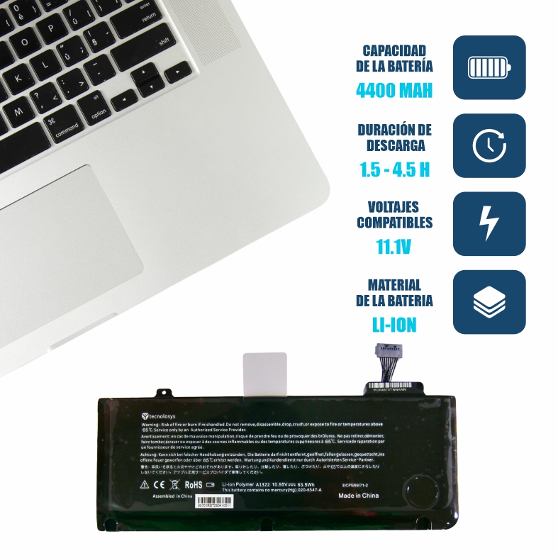 Bateria A1322 Para Apple Macbook Pro 13 A1278