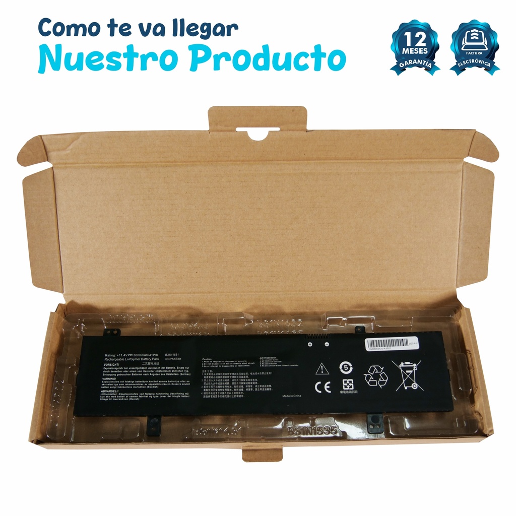 Bateria Asus Vivobook 15 X505ba X505bp X505za B31n1631