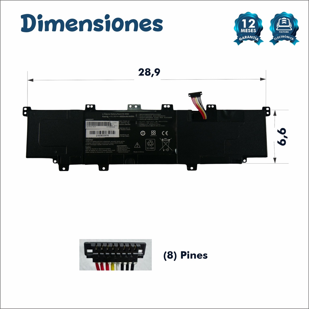 BATERIA ASUS S400c S400ca S400e S300 X402 X402C C31-X402