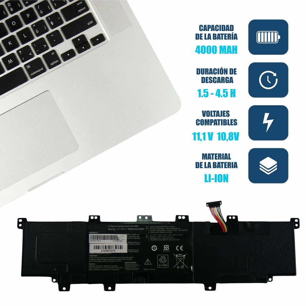 BATERIA ASUS S400c S400ca S400e S300 X402 X402C C31-X402