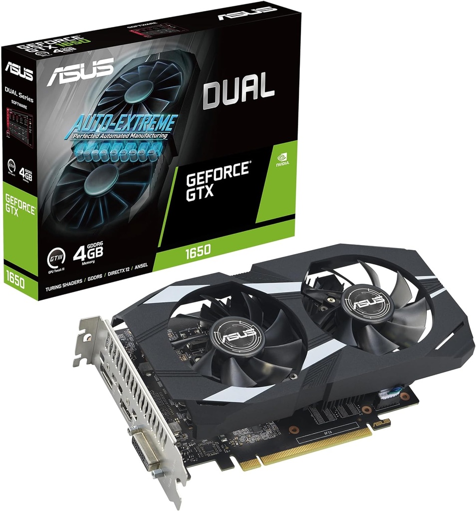 TARJETA DE VIDEO ASUS GEFORCE GTX 1650 DUAL GDDR6 4GB