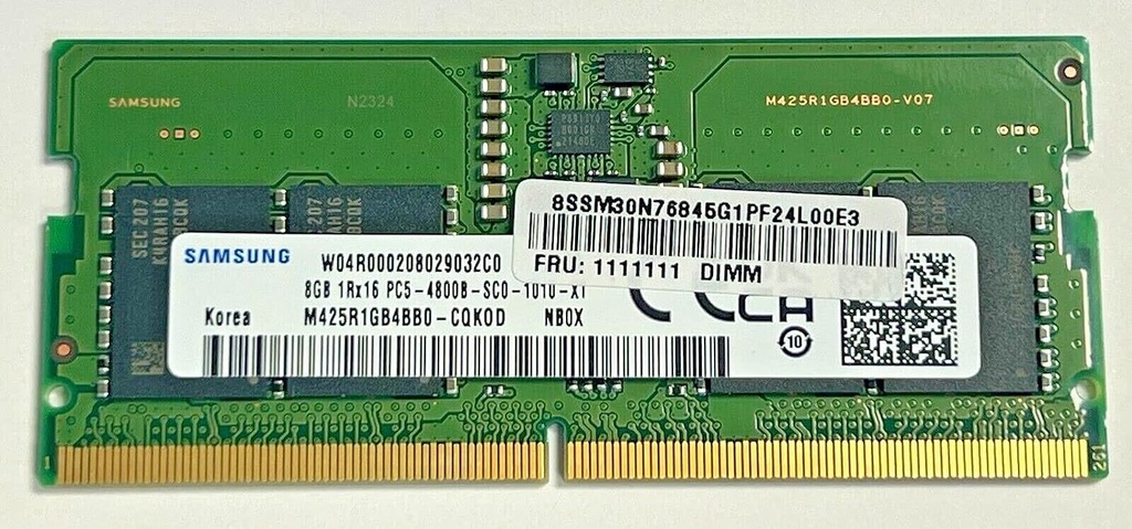 RAM PORTATIL DDR5 8GB 4800MHz PC5-38400 SAMSUNG