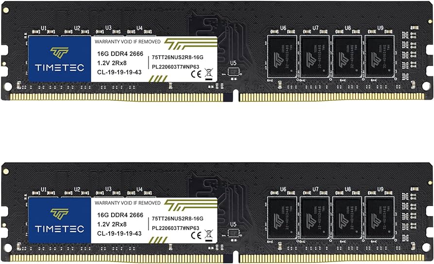KIT RAM PC DDR4 32GB (2X16GB) 2666MHZ TIMETEC