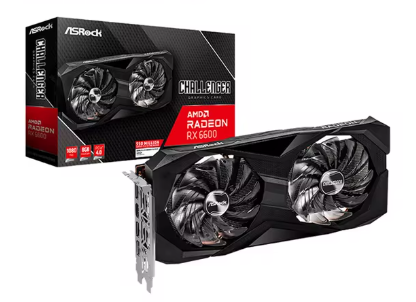 TARJETA DE VIDEO AMD RADEON RX 6600 8GB GDDR6 ASROCK NEGRO