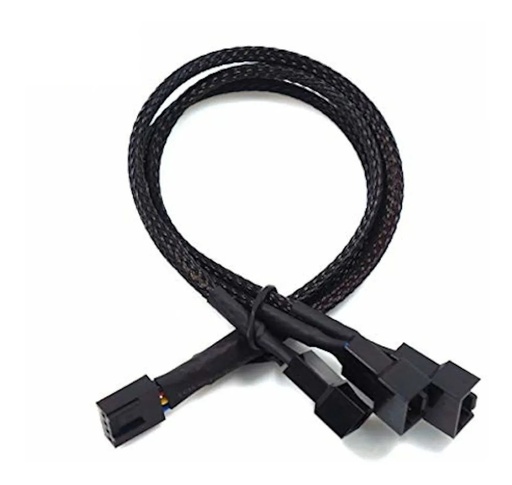 [A4021] Cable Adaptador Pwm 4 Pines, Splitter Cooler Para 3 Ventiladores