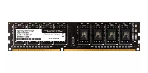 [A1638] RAM PC DDR3 8GB 1600MHZ-12800 TEAM GROUP