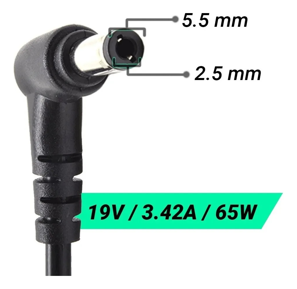 CARGADOR PORTATIL TOSHIBA/ASUS/LENOVO 19V 3.42 AMP (compatilbe 2.37 amp) 5.5*2.5 HOMOLOGADO