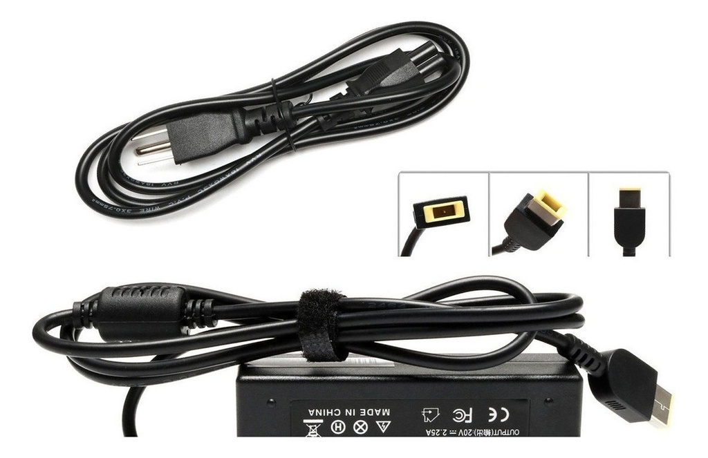 CARGADOR PORTATIL LENOVO 20V 2.25 AMP USB HOMOLOGADO