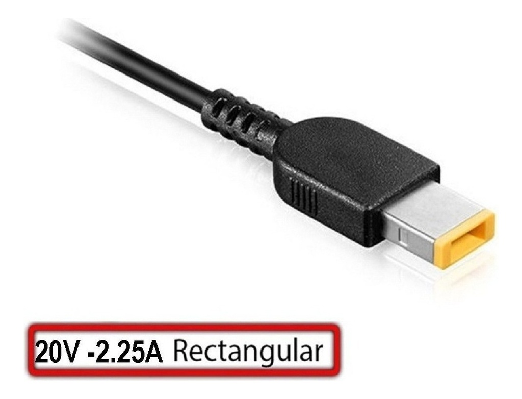 CARGADOR PORTATIL LENOVO 20V 2.25 AMP USB HOMOLOGADO
