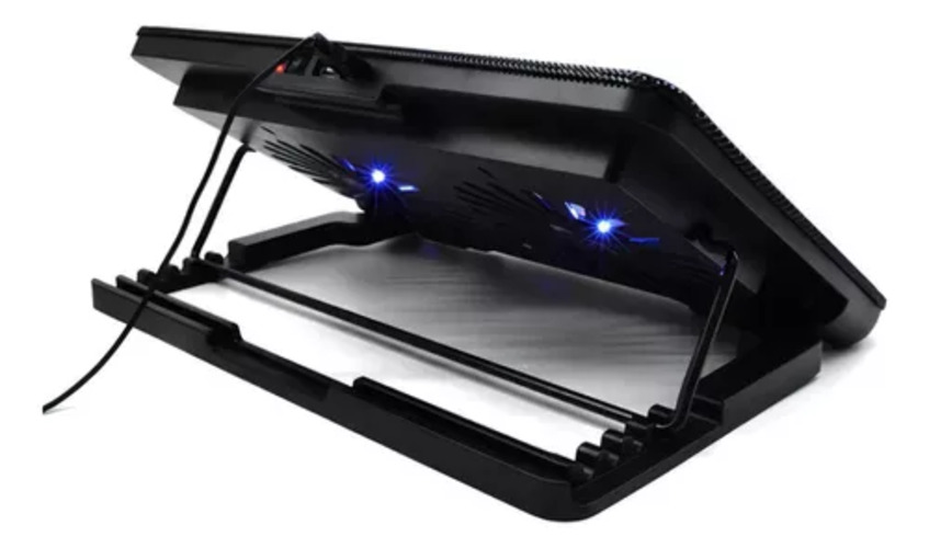 Base Refrigerante Doble Ventilador A2 | Silencioso | 2 Usb Color Negro