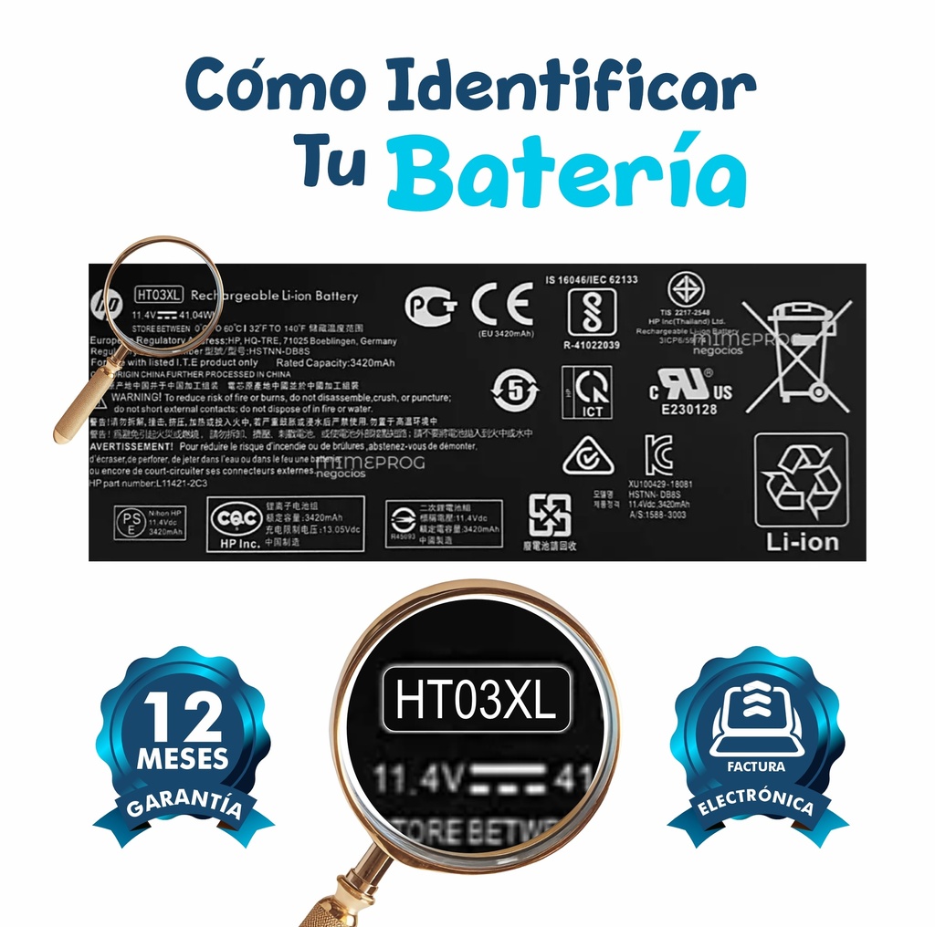 Batería Portatil Hp HT03XL HT03 TF03 TF03XL 240 G7 14-CK 14-CE0014TU