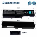 Bateria Toshiba 3817/3819/3634 c645 L750 / M645 /  PA3634U-1BAS 3817