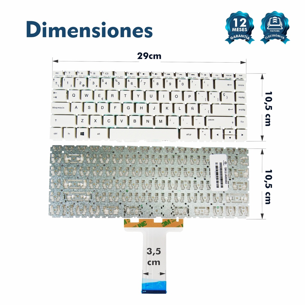TECLADO HP 14-BS 14-BP 14-BW 14-CF 14-CK 14-BK  BLANCO