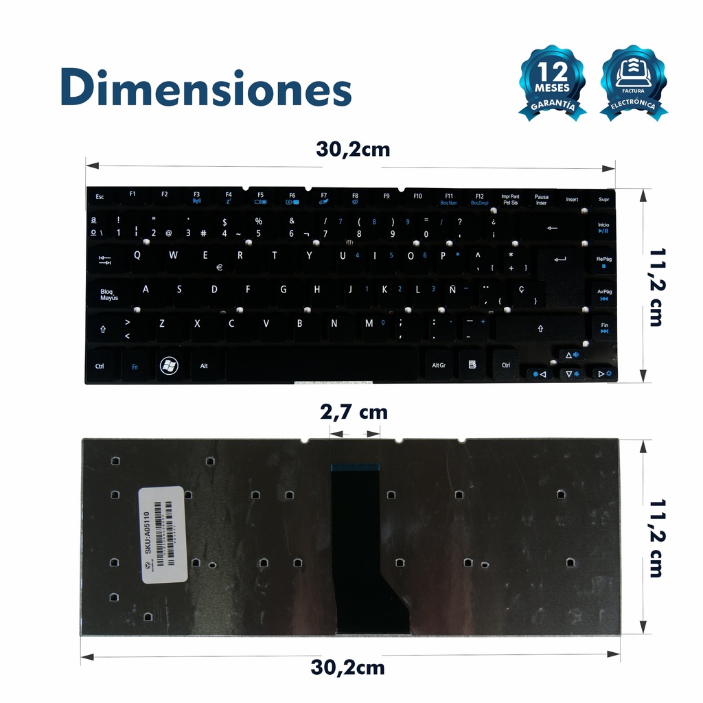 Teclado Acer E5-411 3830 ES1-411 V3-431G ES1-511 E5-471