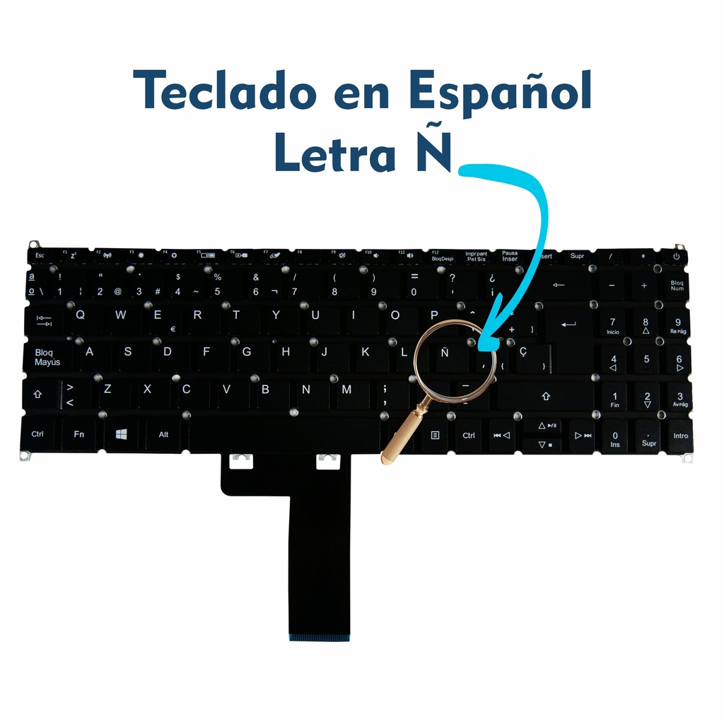 Teclado Portatil Acer Aspire 3 A315-54 A315-56-34SM A315-42 A315-42G A315-43 A315-42 A315-55 SF315 A315-23G CON POWER