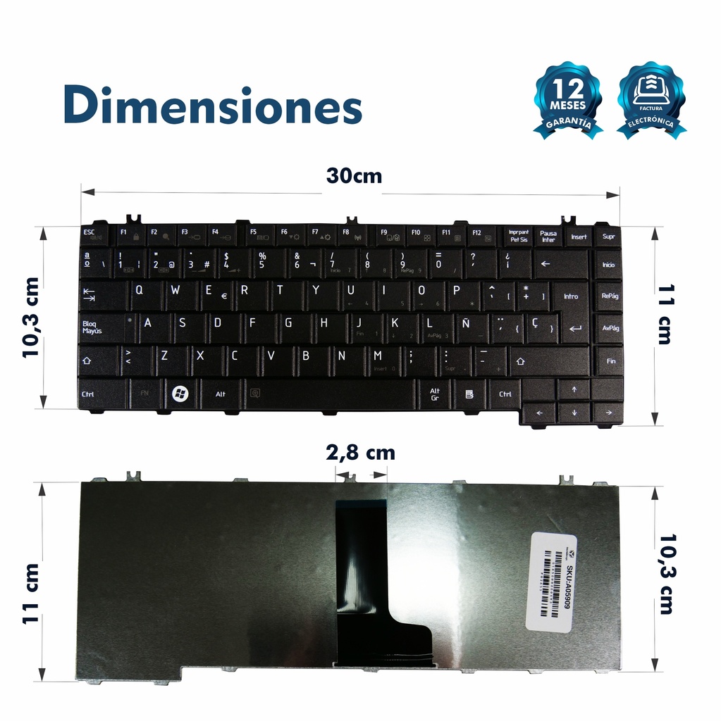 Teclado Toshiba C600 C645 L640D / S3370 / L600