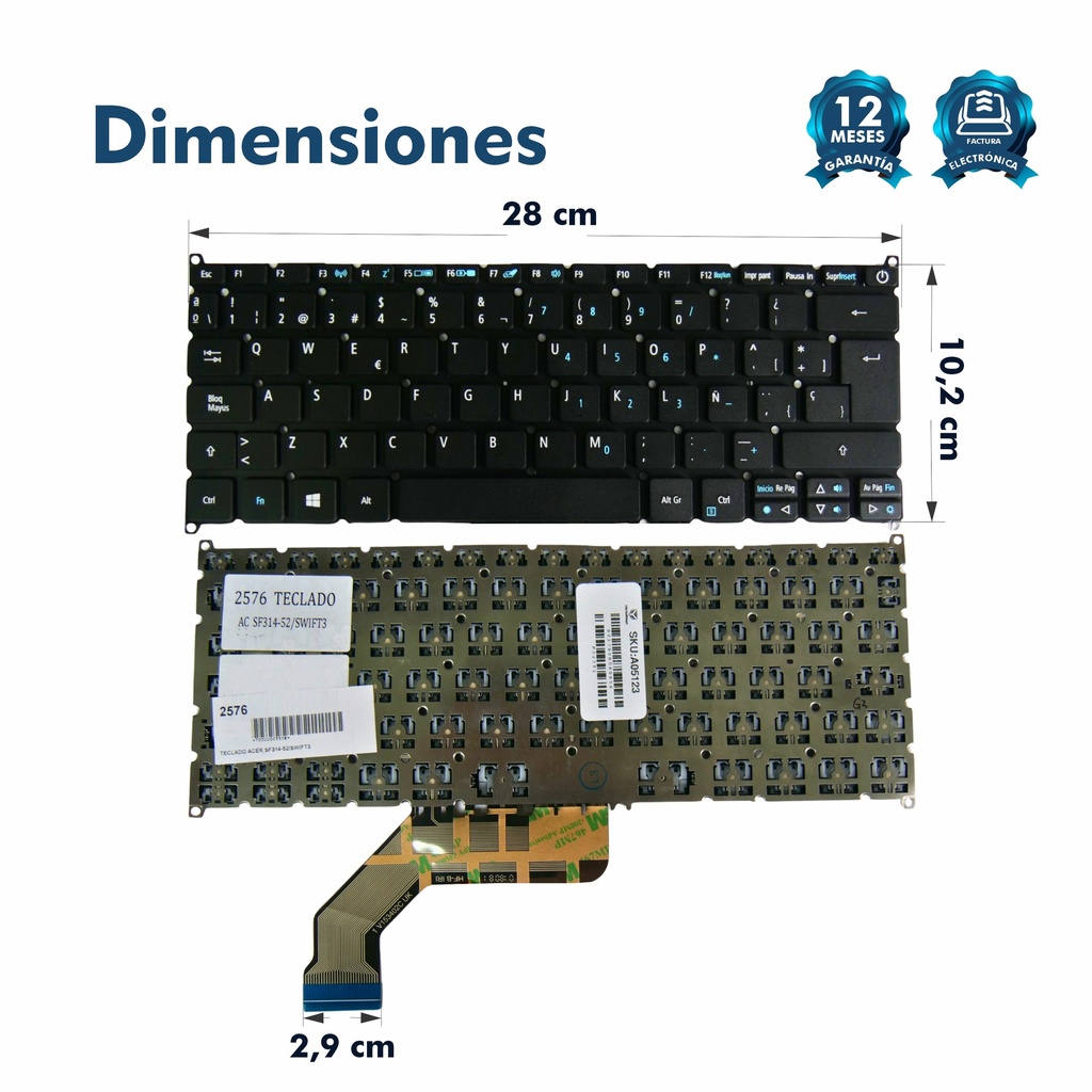 TECLADO ACER SF314-52 SF314-52G SF314-53G SF514-51