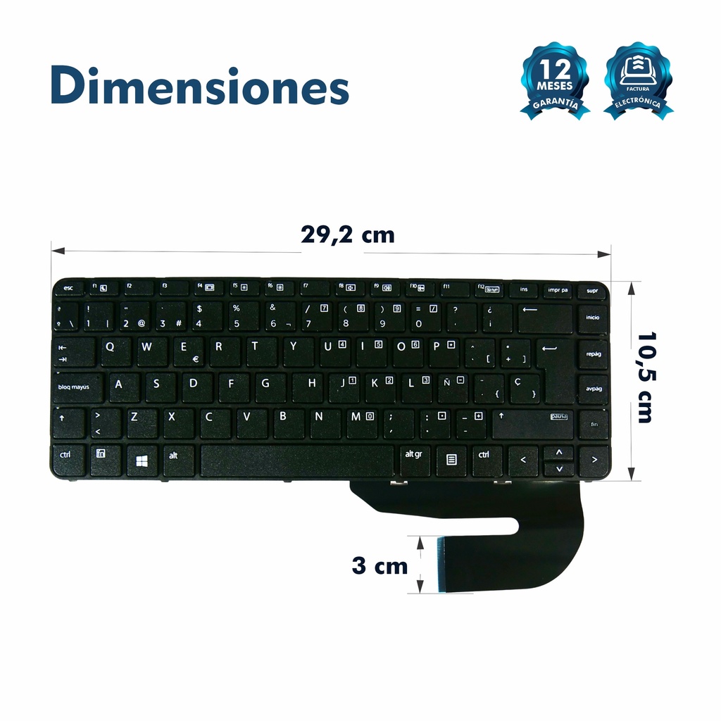 TECLADO HP 745-G3, 745-G4, 840-G3, 840-G4, 848-G3, 848-G4 CON MALLA (NORMAL)