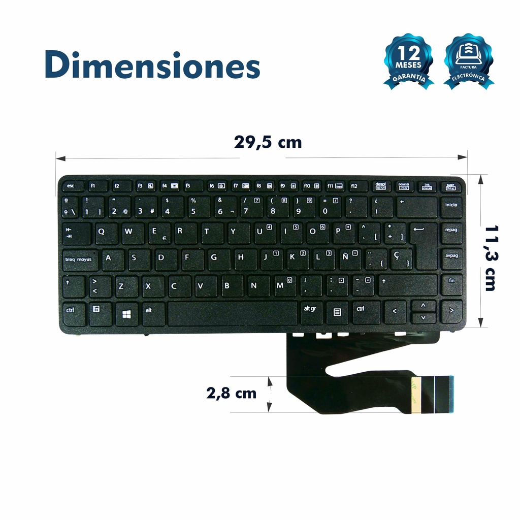 Teclado Compatible HP 840 G2, 850 G2, 840 G1, 850 G1 Español