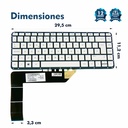 Teclado Hp 14-P 13-C 14-Z028LA  14-P 13-C 14Z-V 14-P 14-A 14-V BLANCO