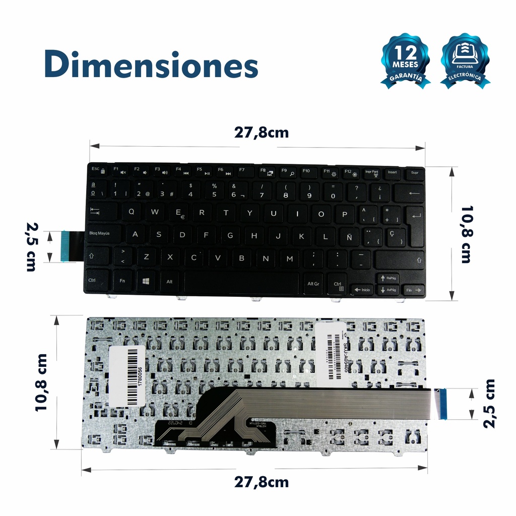Teclado Dell Inspiron 14-3000/14-3447/14-3441/14-5445/14 - 3467