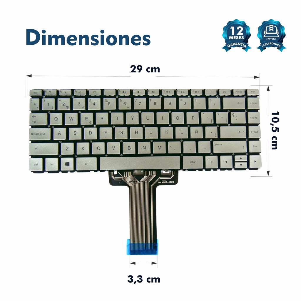 TECLADO HP 14-BS 14-BP 14-BW 14-CF 14-CK 14-BK 14-DK  PLATEADO