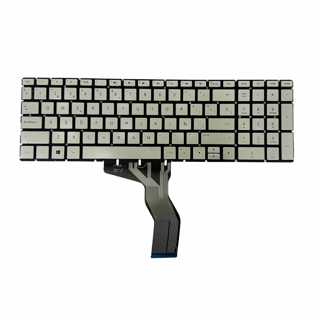 Teclado Portátil HP 15-BS 15-CW 15-BK 15-DA 15-BW 15-DY 15-CD 15-DB 15-BR 15-CB 15-BP 17-BS 17-AK 17-CA 15-CX PLATEADO