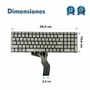 Teclado Portátil HP 15-BS 15-CW 15-BK 15-DA 15-BW 15-DY 15-CD 15-DB 15-BR 15-CB 15-BP 17-BS 17-AK 17-CA 15-CX PLATEADO