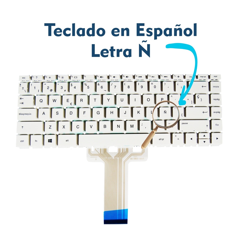 TECLADO HP 14-BS 14-BP 14-BW 14-CF 14-CK 14-BK  BLANCO
