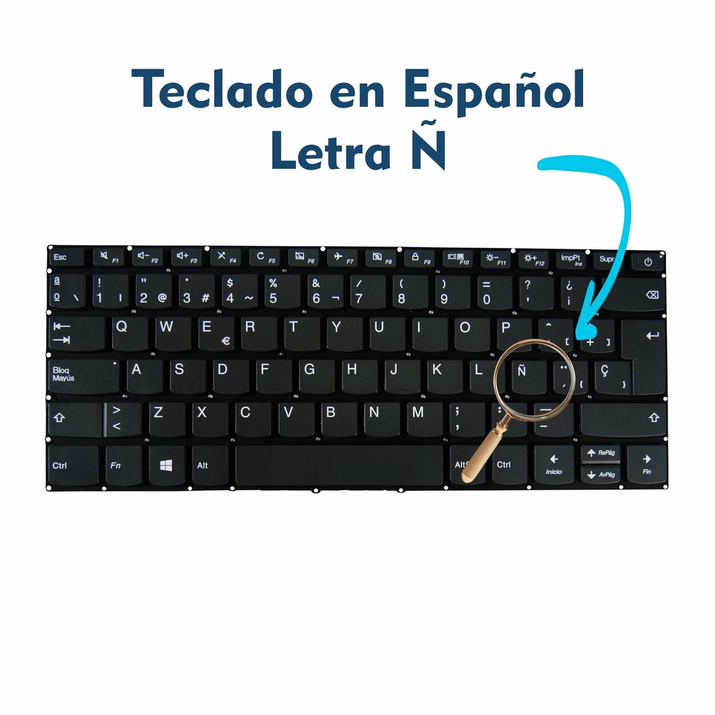 TECLADO LENOVO IDEAPAD 320-14ISK 320S-14IKB - 520S-14IKB- S145-14API COLOR GRIS