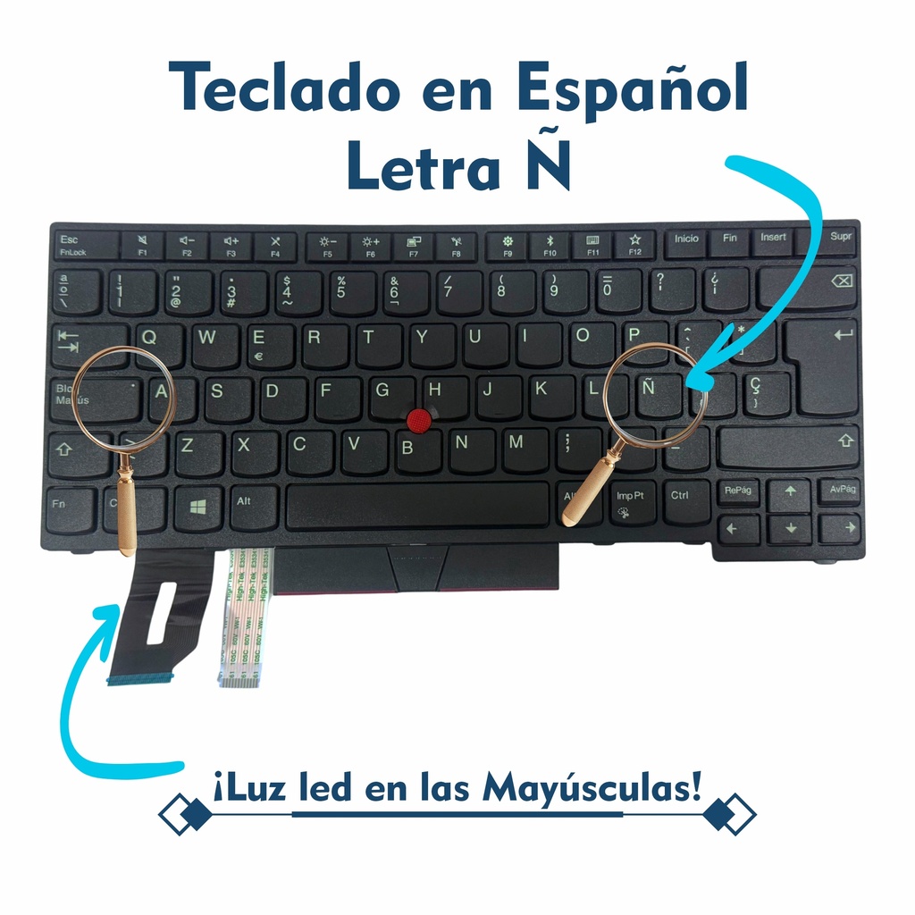 TECLADO PORTATIL LENOVO THINKPAD E480 L480 L380 E490 YOGA T480 T480S T490 NEGRO