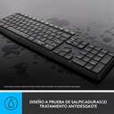 Combo Teclado y Mouse Logitech MK235 + Pad Mouse 80x30cm Negro