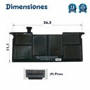 Bateria Apple MacBook Air 11 A1406 A1370 A1495 A1465 ( (2011 2012 2013 2014 2015 VERSION)