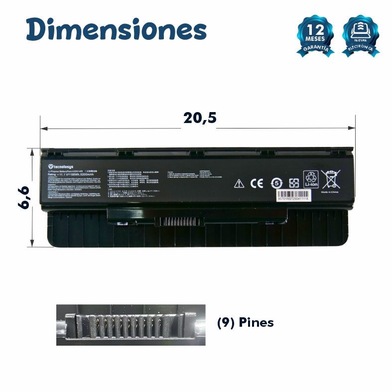 Bateria Asus N551J N751J N551JB N551JK N551JM