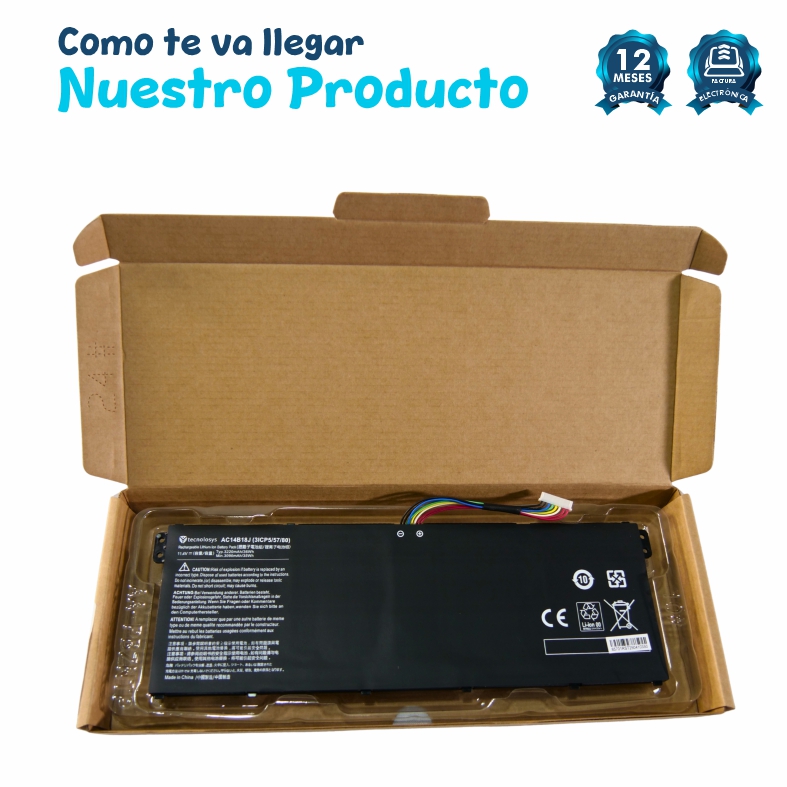 Batería Acer AC14B18J E3-111 E3-112-C30G V3-111 (11.4V-25WH)