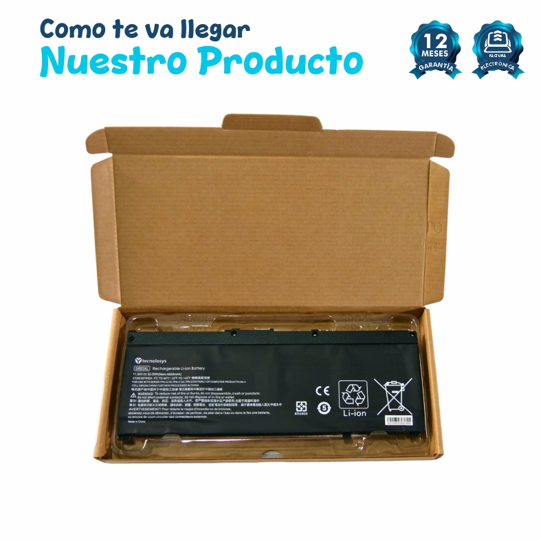 Batería HP  SR03 SR03XL 15-CX 15-CN 15-CB 15-DC 11.55V