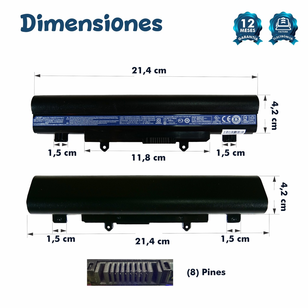 Batería Acer E14 E15 E5-411 E5 571/ E5 572G  / E5 571PG / E5-471 ORIGINAL