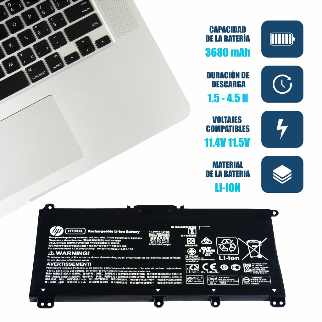 BATERIA HP HT03XL HT03 TF03 TF03XL 240 G7 14-CK 14-CE0014TU ORIGINAL