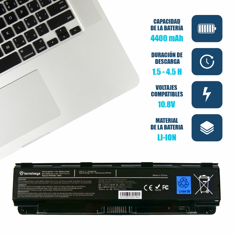 Bateria Portatil Toshiba C40-A / C845D / L800