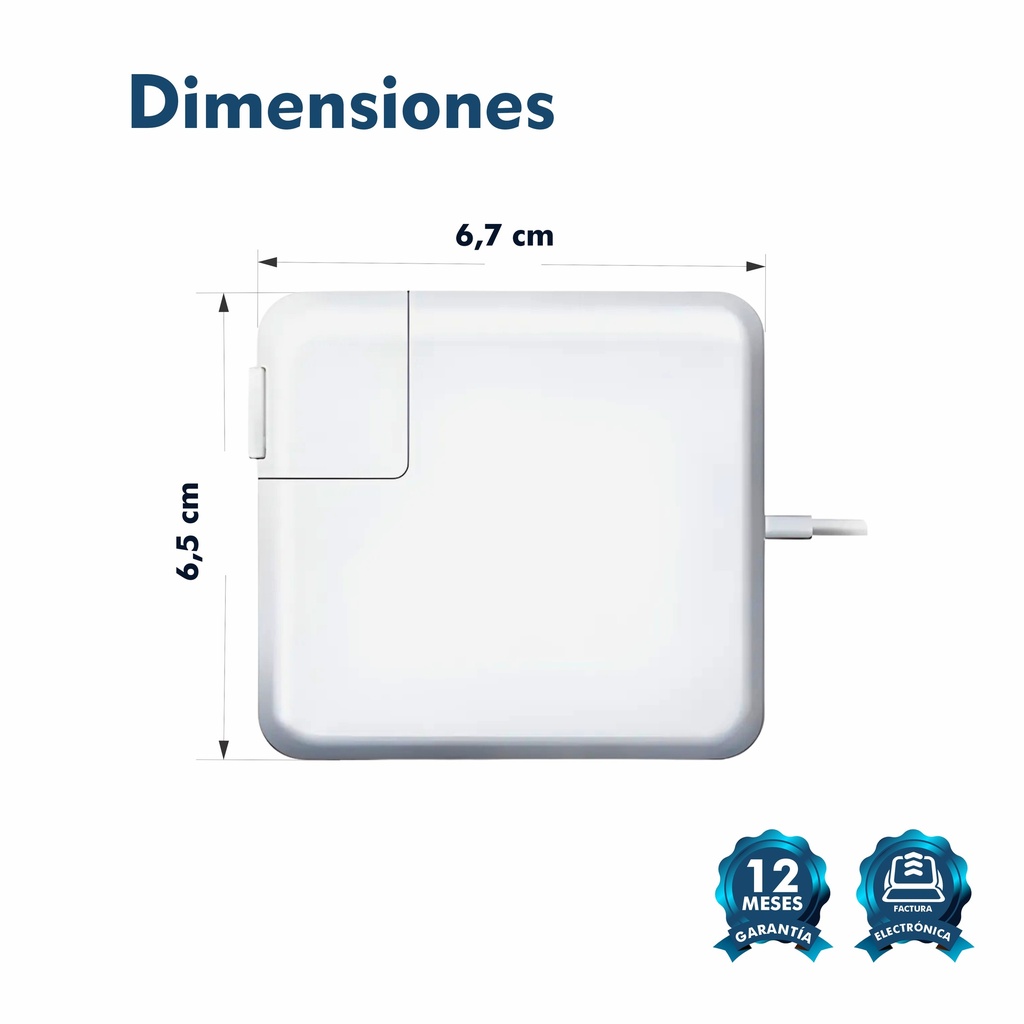 CARGADOR MAC APPLE 14.5V 3.1 AMP MAGSAFE 2 45W HOMOLOGADO