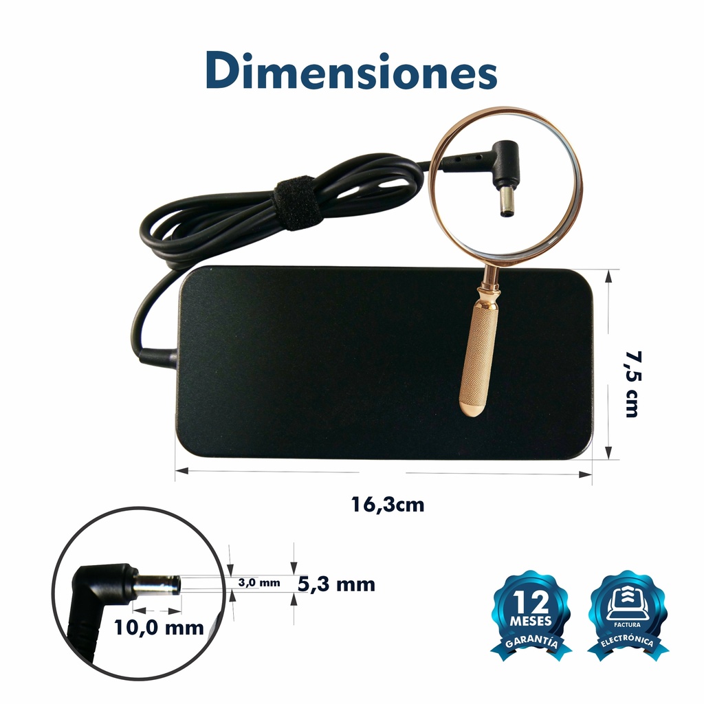 CARGADOR PORTATIL ASUS TUF GAMING 20V 9AMP 180W 6.0*3.7MM HOMOLOGADO