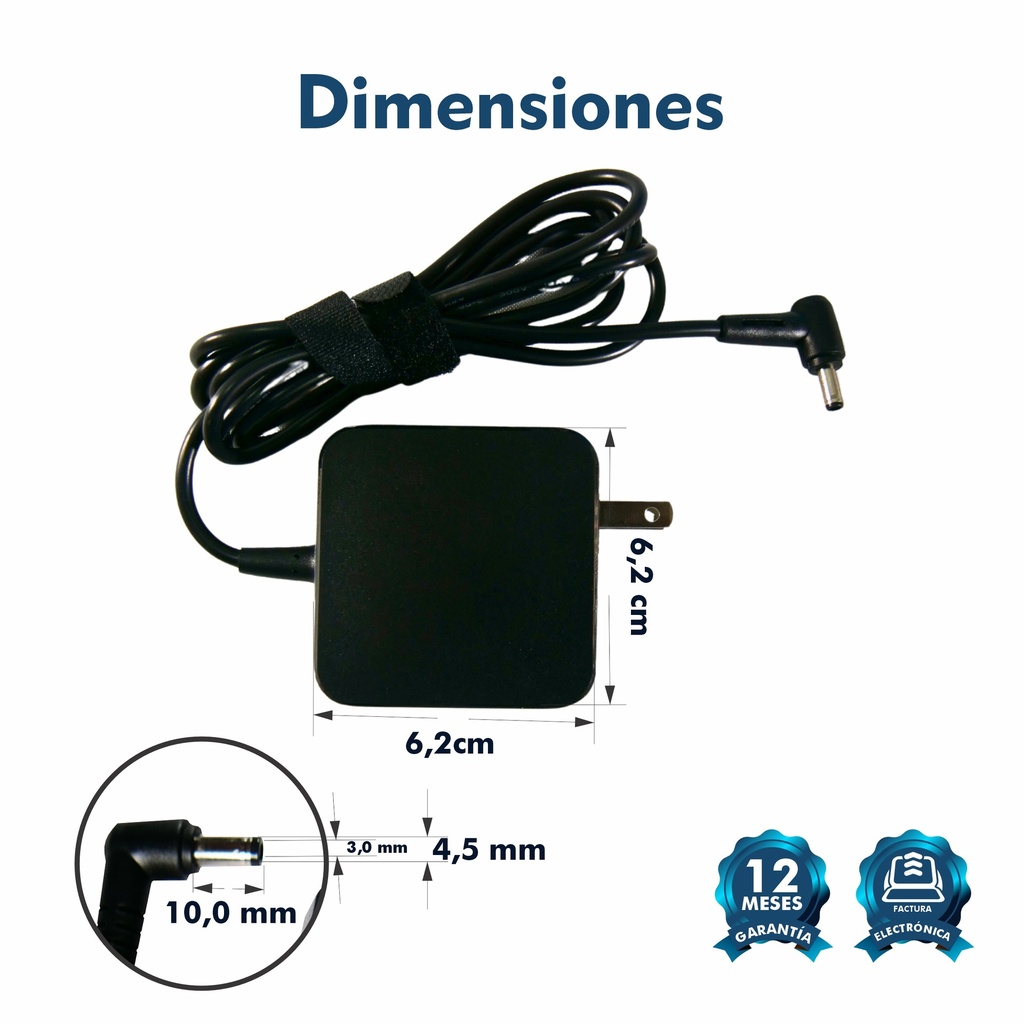 CARGADOR ASUS VIVOBOOK 19V 2.37 4.5*3.0MM TIPO ORIGINAL