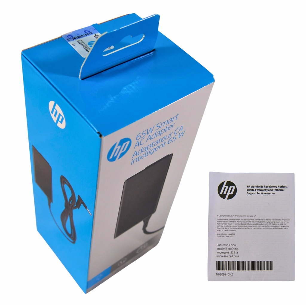 CARGADOR PORTATIL HP PUNTA AZUL 19.5V 3.33AMP 65W ORIGINAL