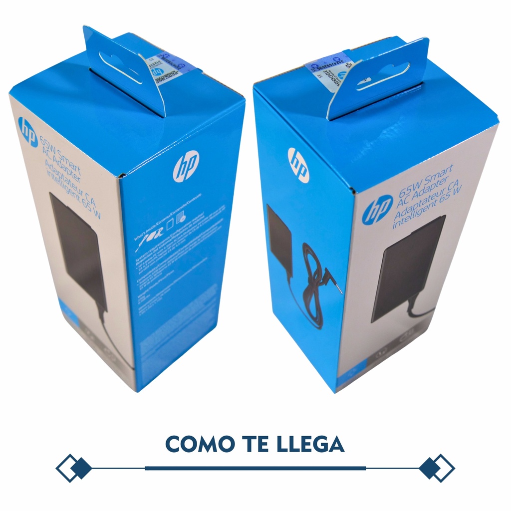 CARGADOR PORTATIL HP PUNTA AZUL 19.5V 3.33AMP 65W ORIGINAL
