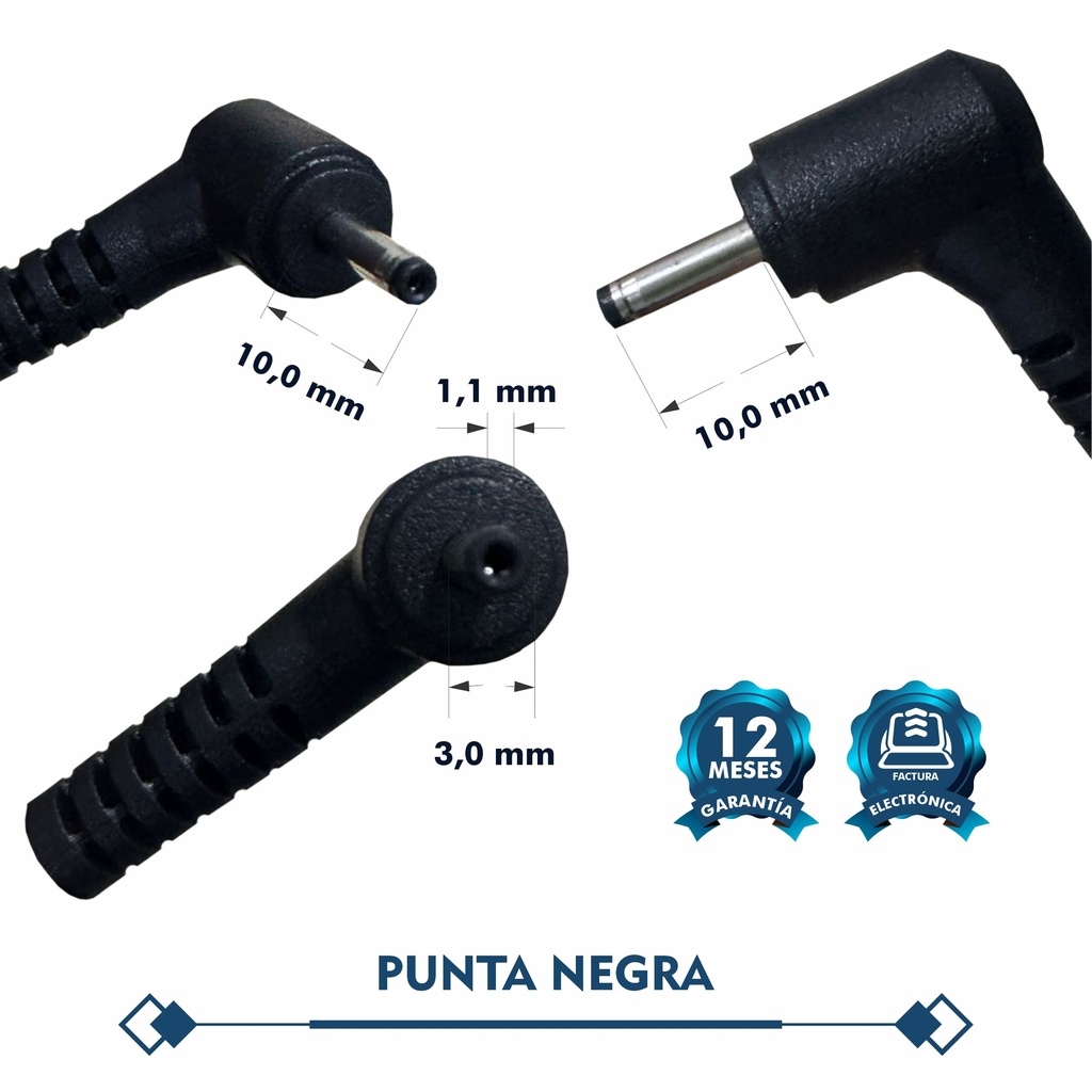 CARGADOR PORTATIL ACER 19v 3.42AMP)(2.37AMP)3.0*1.1mm HOMOLOGADO