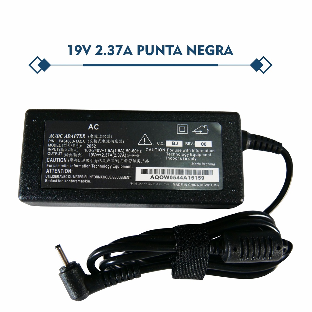 CARGADOR PORTATIL ACER SWIFT 19V 2.37 AMP 3.0*1.1mm HOMOLOGADO