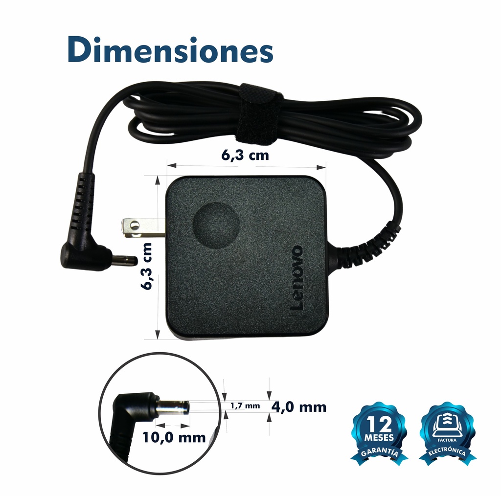 CARGADOR LENOVO IDEAPAD 20V 2.25 AMP 4.0*1.7MM ORIGINAL