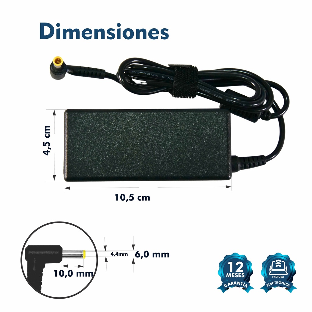 CARGADOR MONITOR LG, SAMSUNG 14V 2 AMP 6.0*4.4 HOMOLOGADO